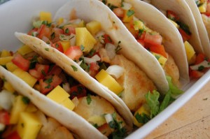 Fish tacos with mango. Photo by: jpellgen